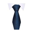 Gravata de Seda Masculina Listrada Azul Céu - 8cm - Design Clássico