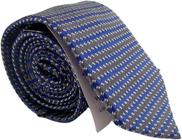 Gravata Masculina Cinza Azul Fatto A Mano 1200 Fios Microseda