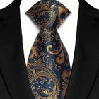 Gravata Masculina Floral Paisley 8cm - Jacquard Luxo para Casamento e Festa