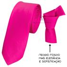 Gravata Rosa Pink para Padrinhos e Eventos Tecido Fosco