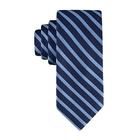 Gravata Tommy Hilfiger Oxford Rib Stripe para homens, azul marinho