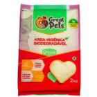 Great pets areia biodegradável grossa 2kg