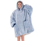 Greenoak Cobertor Hoodie Oversized Sherpa Wearable Blanket Sweatshirt, Ultra Soft Fuzzy Fleece Hooded Cobertor, Plush Cozy Warm Reversible Sherpa Hoodie Cobertor para Mulheres Homens Adulto Adolescente (Grande, Marinha)