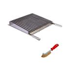 Grelha Churrasco Parrilla Argentina 60x45cm Inox Al + Escova de Aço para limpeza