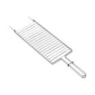 Grelha para Carnes 42x23 cm Churrasco Almoços Jantas Aço Inox com Trava Tramontina