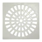 Grelha Plastica Quadrada Branca Herc 15X15Cm - 2284 . / Kit C/ 6 Peca