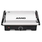 Grill Elétrico Hambúrguer Carne Legumes Arno Dual Antiaderente Preto Inox 1100W