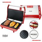 Grill & Sanduicheira 2 Em 1 Panini 850w Vermelho Chef Lenoxx