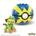 Grookey e Pokebola Colecionável Quick Ball - Mega Brands (22 peças)