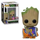Groot with Cheese Puffs 1196 Flocked Pop Funko Marvel