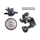 Groupset de Bicicleta MTB Ltwoo A9 11 Velocidades - Alavanca, Desviador e Corrente VXM