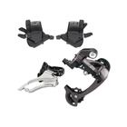 Grupo kit bike bicicleta MTB 3x8v Microshift: Alavanca RAPID FIRE + Câmbios Dianteiro/Traseiro para 7, 8 e 9 Veloc 24V