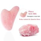 Gua Sha Facial Cristal Quartzo Rosa Raspagem Massagem