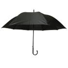 Guarda-chuva Automático Espaçoso 117cm de Diâmetro Preto Clássico Alça de Gancho