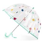 Guarda-chuva CybyQ-Family Kids Clear Bubble for Rain Dots-Green