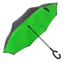 Guarda-chuva invertido com cabo plástico e haste de metal