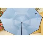 Guarda Chuva Invertido Original EUA Alta Qualidade - Azul Bebê - Tamanho G - 110cm