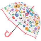 Guarda-chuva RONIARE Kids Clear Dome Bubble Windproof Rabbit Pink