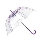 Guarda-chuva ThreeH Clear Cherry Transparent Auto Open Kids Purple