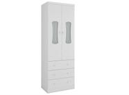 Guarda Roupa 02 portas Luna 100% MDF Peroba