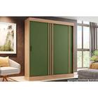 Guarda Roupa 2 Portas de Correr e 2 Gavetas Briz B353 Jequitiba/Verde - Henn