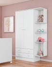 Guarda-Roupa 2 Portas e 2 Gavetas Com Nicho Sonho - BRANCO - PALLADIUM DECOR