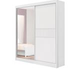 Guarda Roupa 2 portas Ripado MDF Branco - D'Doro