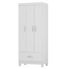 Guarda Roupa 3 Portas 1 Gaveta Prince D02 Branco - Mpozenato