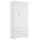 Guarda Roupa 3 Portas 3 Gavetas GR3365 Branco Palmas Rodial Móveis