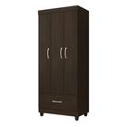 Guarda Roupa 3 Portas com Pés Prince Ébano Touch 31060 Demóbile