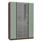 Guarda Roupa 4 Portas 159 Cm Dourado Com Verde Jade - LUCIANE