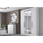 Guarda Roupa 4 Portas e 3 Gavetas Moderni/Sevilha Plus Branco - Novo Horizonte