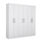 Guarda Roupa 6 Portas 2 Gavetas Branco - Aramóveis