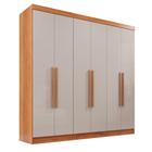 Guarda Roupa 6 Portas 2 Gavetas MDP Cinamomo e Off - Sallêto