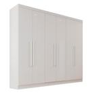 Guarda Roupa 6 Portas 4 Gavetas MDP Branco - Sallêto