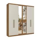 guarda-roupa 6 portas com espelho presence thb