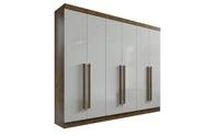 Guarda Roupa 6 Portas Da Vinci Plus Ypê com Off white D'Doro