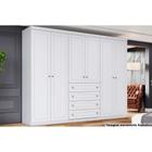 Guarda Roupa 6 Portas e 4 Gavetas Americano Branco - Henn