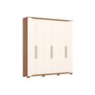 Guarda Roupa 6 Portas e 4 Gavetas Dalas Nature/Off White - Henn