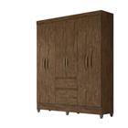 Guarda Roupa 6 Portas New Cuba Castanho Wood 899331 Moval