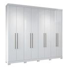 Guarda Roupa 8 Portas Casal Master Vip 8.4 Branco com Pés - PR Móveis