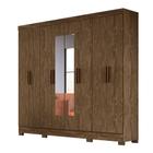 Guarda Roupa 8 Portas com Espelho Diplomata Castanho Wood 911331 Moval