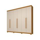 Guarda Roupa ACP Casal Núbia 06 Portas 100% MDF - Cinamomo/Off White - ACP Móveis