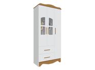 Guarda Roupa Bebê Moveis Peroba Lisi 03 portas MDF