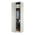 Guarda Roupa Canto 80,4cm 1 Maleiro Legno Crema - LUCIANE