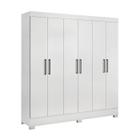 Guarda Roupa Casal 06 Portas Pratico Branco Demobile - Demóbile