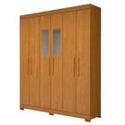 Guarda Roupa Casal 100% Mdf 6 Portas 2 Gavetas Com Espelho Lana Acp Móveis Cinamomo