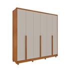 Guarda Roupa Casal 100% MDF 6 Portas 6 Gavetas Com Pés Fortuna Tcil