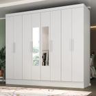 Guarda-roupa Casal 100% MDF com Espelho 8 Portas 4 Gavetas Jatobá Yescasa