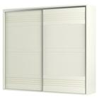 Guarda Roupa Casal 267cm 2 Portas de Correr 100% MDF TW603 Off White - Dalla Costa